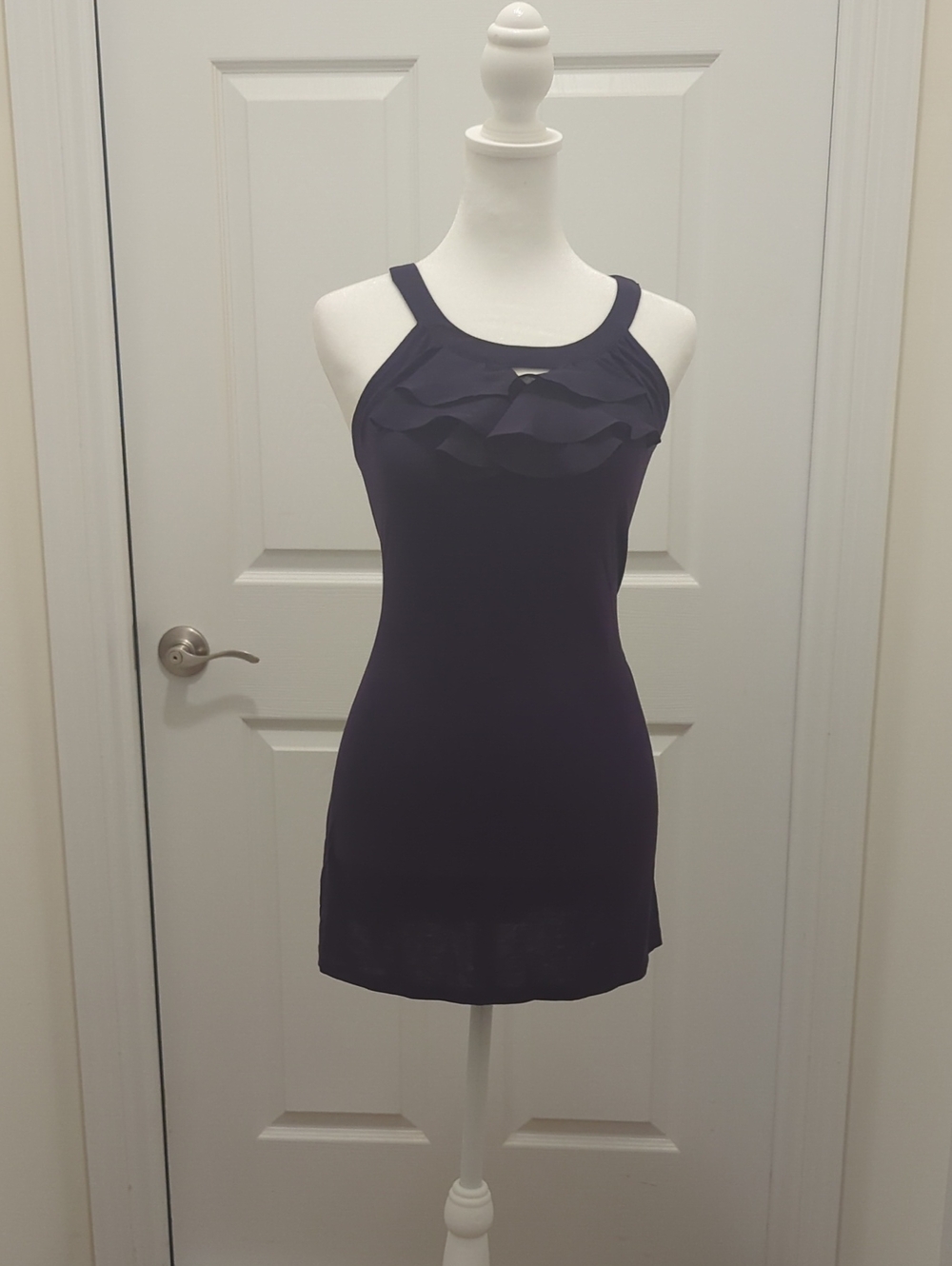 Sleeveless Eggplant Tunic Top